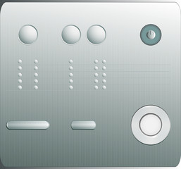 control panel or set of different buttons