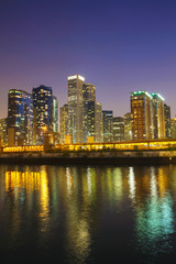 Plakat Chicago downtown cityscape