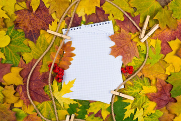 Naklejka na ściany i meble Papier w tle jesieni