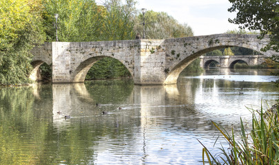 Fototapeta na wymiar Rzeka Carrion w Palencia