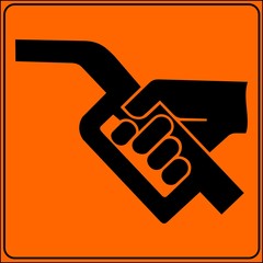 CARTELLO ATTENZIONE STAZIONE DI SERVIZIO IN PROSSIMITA