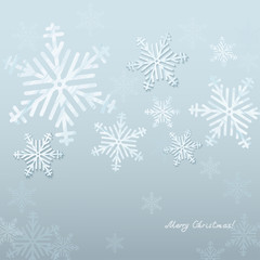 Naklejka na ściany i meble Snowflakes Christmas background
