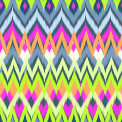 neon tribal zigzag seamless vector background