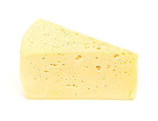 piece of cheese isolated on white