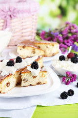 Cheese casserole with raisins