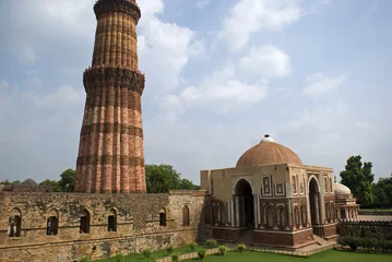 Foto op Plexiglas Qutab Minar, Delhi, India © nyiragongo