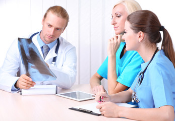 Fototapeta premium Medical team during meeting in office