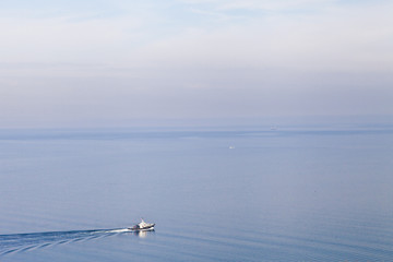 The boat in the sea