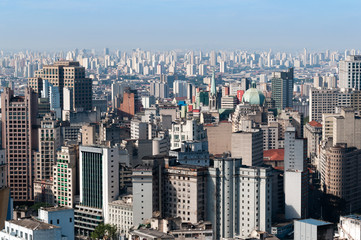 Sao Paulo city, view of buildings in the capital. Brazil.