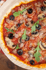 Home Made Pizza - Sun Dried Tomatoes and Meat