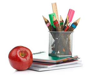 pencil box with school equipment