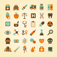 Medical icons set, .
