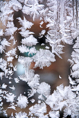 frost on the glass.