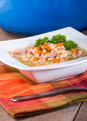 Ham and bean soup with carrots