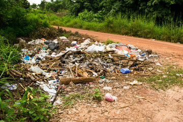 garbage in landfill