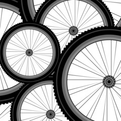 Naklejka premium Bicycle wheel set isolated on white