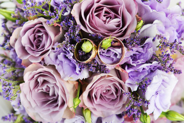 bouquet of purple flowers