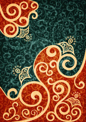 Abstract vintage floral vector illustration