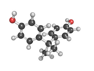 Bisphenol A. Molecular structure