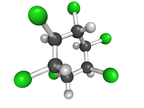 Chemical structure of lindane