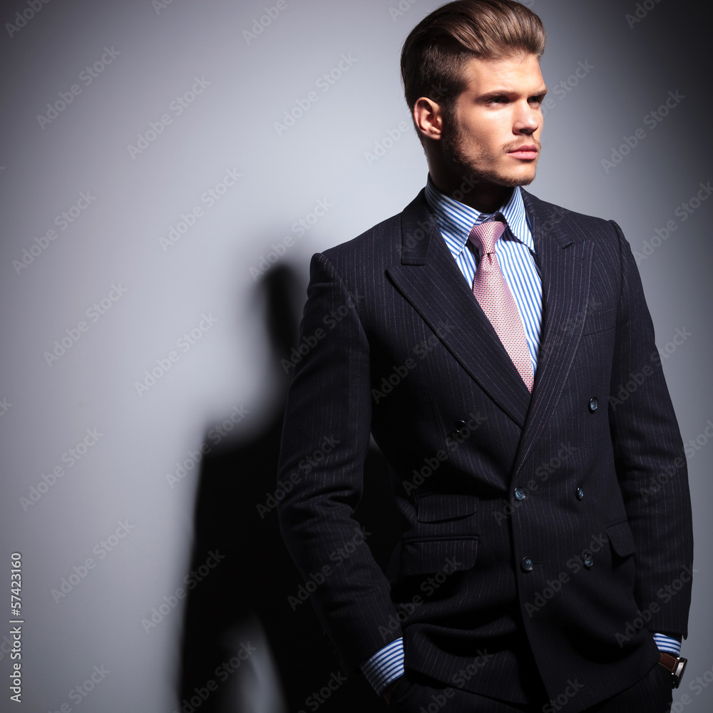 Wall mural fashion business man looking away