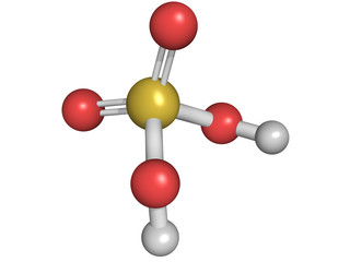 Chemical structure of sulfuric acid