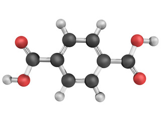 Obraz premium Chemical structure of terephthalic acid