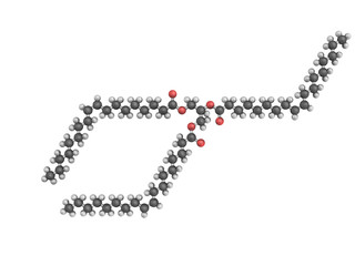 3d model of triolein molecule