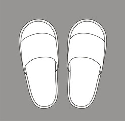 Vector illustration of home slippers