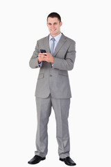 Businessman got good news via text message