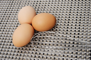 Eggs with whisk