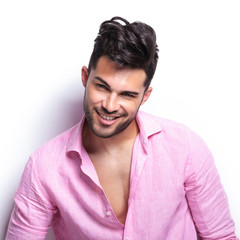 Fototapeta premium young fashion man smiles for you