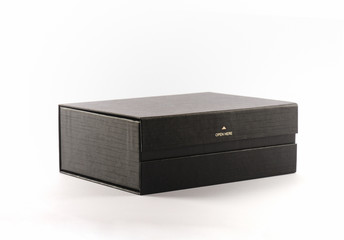 Gray luxury box isolated white backgraund