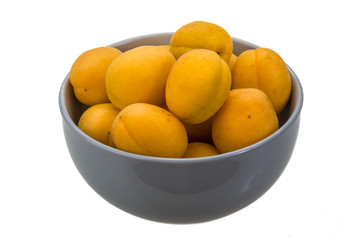 Yellow ripe apricots