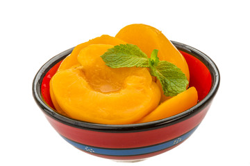 Marinated peaches