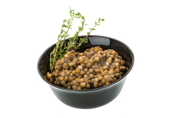 Backed lentils