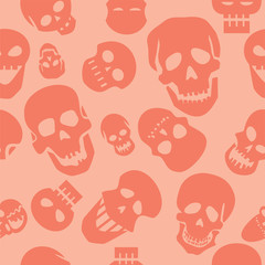 Seamless pattern with skulls
