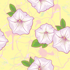 Seamless Petunia Pattern.