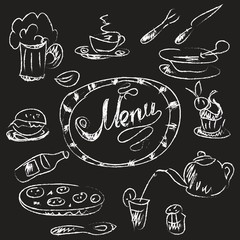 Menu chalk  banner