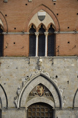 Particolare del Palazzo comunale di Siena