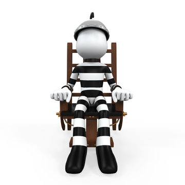 Illustration of a Prisoner in an Electric Chair