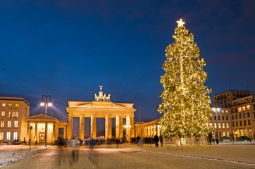 Obraz premium Berlin Brandenburg Gate christmas