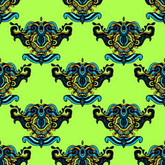 Ethnic seamless pattern motif vector