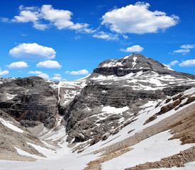 Dolomites moutnain peaks Piz Boe, Sella, Italy