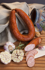 sausage with garlic