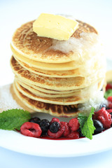 Mixed berry pancakes