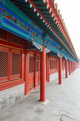 The Chinese traditional long corridor