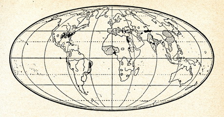 Obraz premium Cotton growing regions ca. 1930
