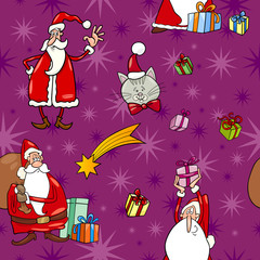 christmas cartoon seamless pattern tile