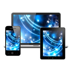 Mobile phone,tablet pc and laptop